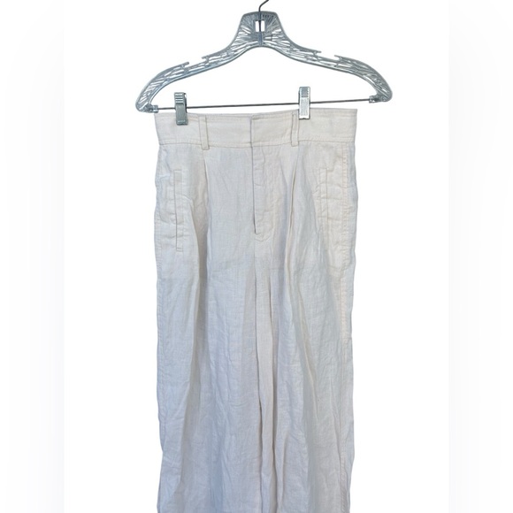 Everlane THE LINEN WAY-HIGH DRAPE PANT - Size 0 - Bone - 100% Linen - Picture 6 of 14